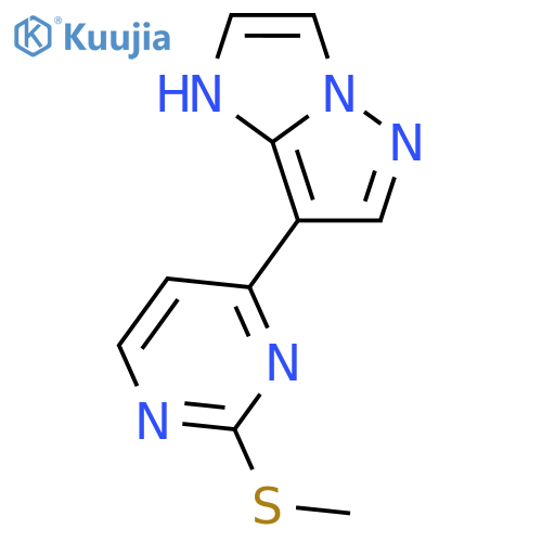 7-(2-(Methylthio)pyrimidin-4-yl)-1H-imidazo[1,2-b]pyrazole structure