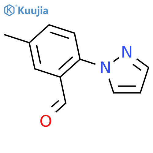 5-Methyl-2-(1H-pyrazol-1-yl)benzaldehyde structure