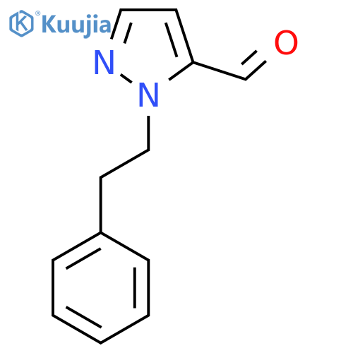 1-(2-phenylethyl)-1H-pyrazole-5-carbaldehyde structure