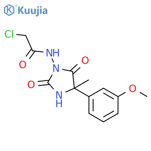 2-chloro-N-4-(3-methoxyphenyl)-4-methyl-2,5-dioxoimidazolidin-1-ylacetamide structure