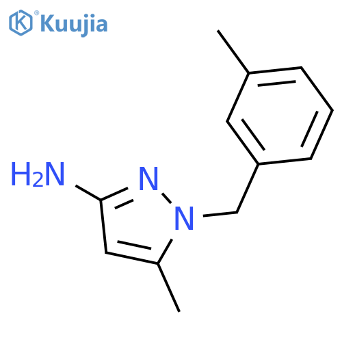5-Methyl-1-(3-methylbenzyl)-1H-pyrazol-3-amine structure