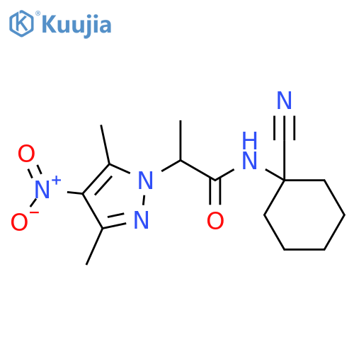 N-(1-Cyanocyclohexyl)-α,3,5-trimethyl-4-nitro-1H-pyrazole-1-acetamide structure