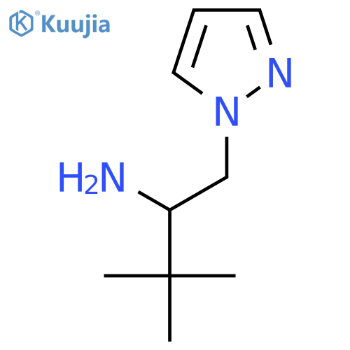3,3-Dimethyl-1-(1H-pyrazol-1-yl)butan-2-amine structure
