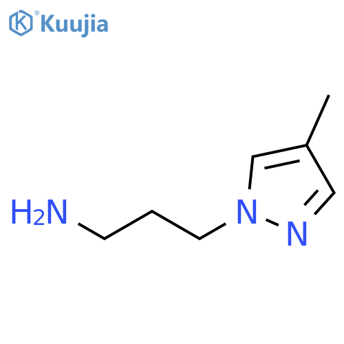 3-(4-Methyl-1H-pyrazol-1-yl)propan-1-amine structure