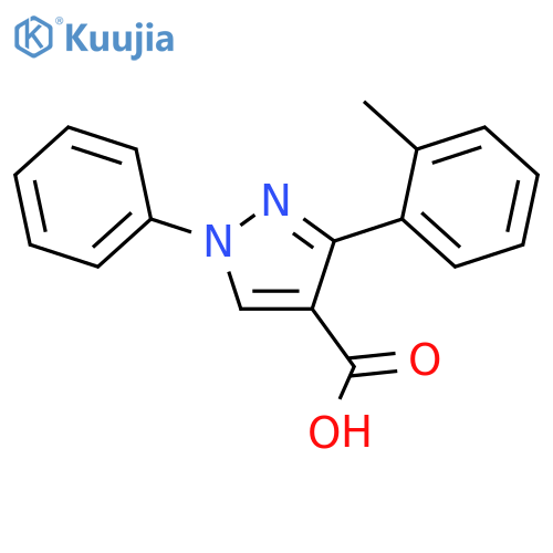 3-(2-methylphenyl)-1-phenyl-1H-pyrazole-4-carboxylic acid structure