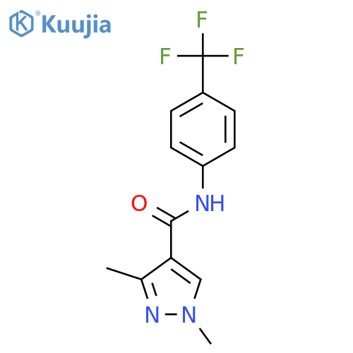 1,3-dimethyl-N-4-(trifluoromethyl)phenyl-1H-pyrazole-4-carboxamide structure
