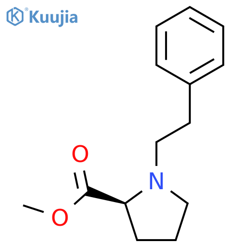 Methyl (2S)-1-(2-phenylethyl)pyrrolidine-2-carboxylate structure