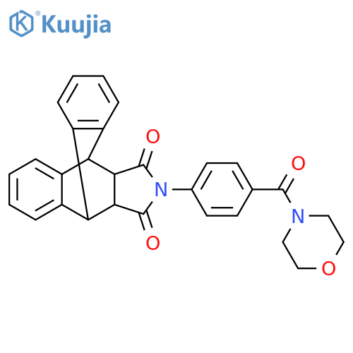 17-[4-(morpholine-4-carbonyl)phenyl]-17-azapentacyclo[6.6.5.0^{2,7}.0^{9,14}.0^{15,19}]nonadeca-2,4,6,9(14),10,12-hexaene-16,18-dione structure