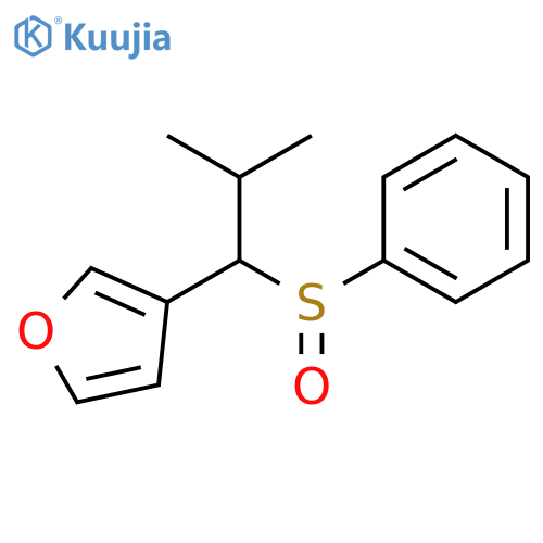 3-[1-(benzenesulfinyl)-2-methylpropyl]furan structure