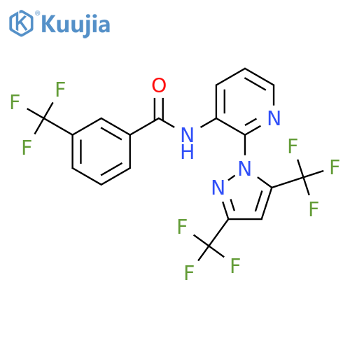 N-{2-[3,5-Bis(trifluoromethyl)-1H-pyrazol-1-yl]-3-pyridinyl}-3-(trifluoromethyl)benzenecarboxamide structure