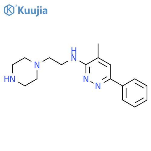 4-Methyl-6-phenyl-N-(2-(piperazin-1-yl)ethyl)pyridazin-3-amine structure