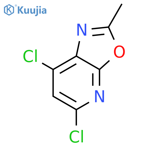 Oxazolo[5,4-b]pyridine, 5,7-dichloro-2-methyl- structure