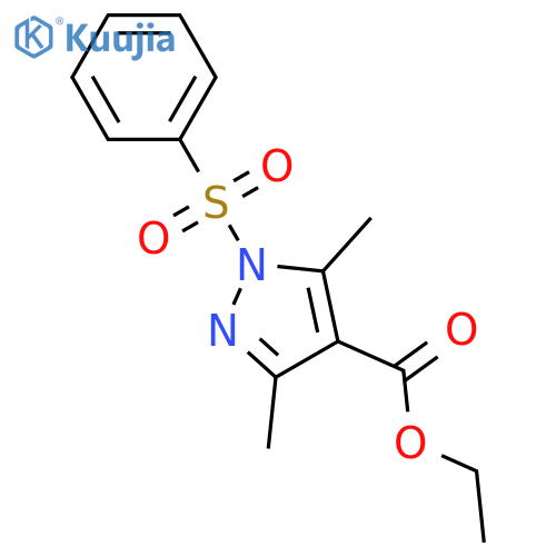 ETHYL 3,5-DIMETHYL-1-(PHENYLSULFONYL)-1H-PYRAZOLE-4-CARBOXYLATE structure