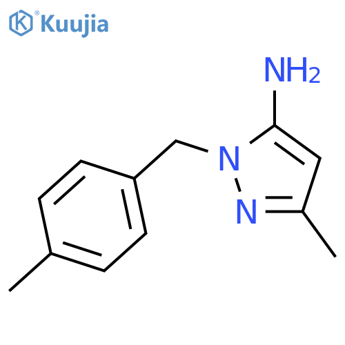 3-methyl-1-(4-methylbenzyl)-1H-pyrazol-5-amine structure