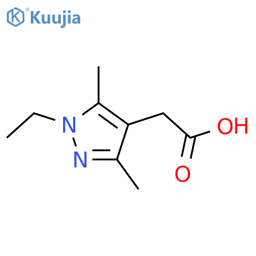 2-(1-ethyl-3,5-dimethyl-1H-pyrazol-4-yl)acetic acid structure