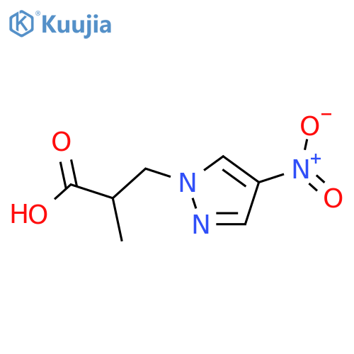 2-methyl-3-(4-nitro-1H-pyrazol-1-yl)propanoic Acid structure