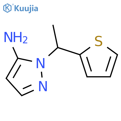 1-1-(thiophen-2-yl)ethyl-1H-pyrazol-5-amine structure