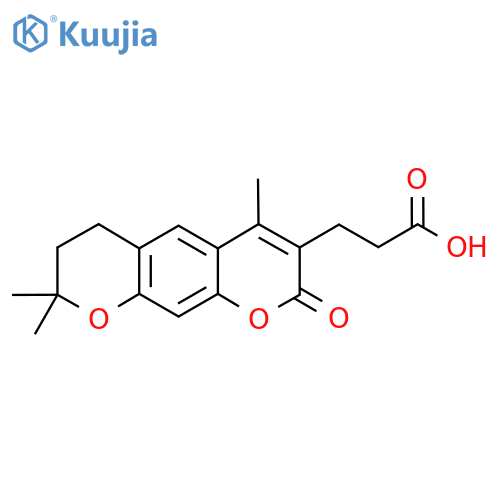 3-(4,8,8-Trimethyl-2-oxo-7,8-dihydro-2H,6H-pyrano3,2-gchromen-3-yl)propanoic Acid structure