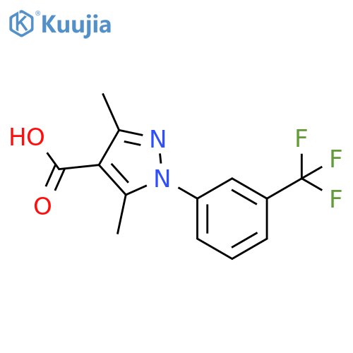 3,5-dimethyl-1-[3-(trifluoromethyl)phenyl]-1H-pyrazole-4-carboxylic acid structure