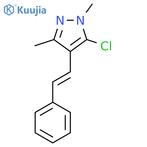 5-chloro-1,3-dimethyl-4-[(E)-2-phenylethenyl]-1H-pyrazole structure