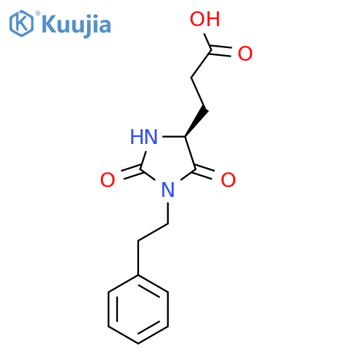 3-[(4S)-2,5-dioxo-1-(2-phenylethyl)imidazolidin-4-yl]propanoic acid structure