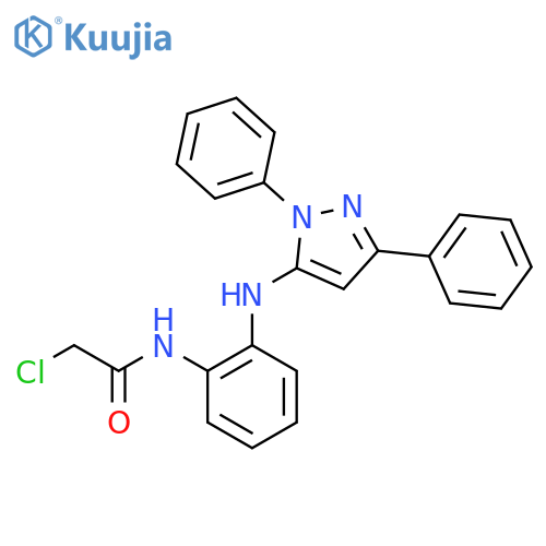 2-chloro-N-[2-[(2,5-diphenylpyrazol-3-yl)amino]phenyl]acetamide structure