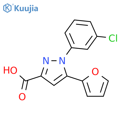 1-(3-Chlorophenyl)-5-(furan-2-yl)-1H-pyrazole-3-carboxylic Acid structure