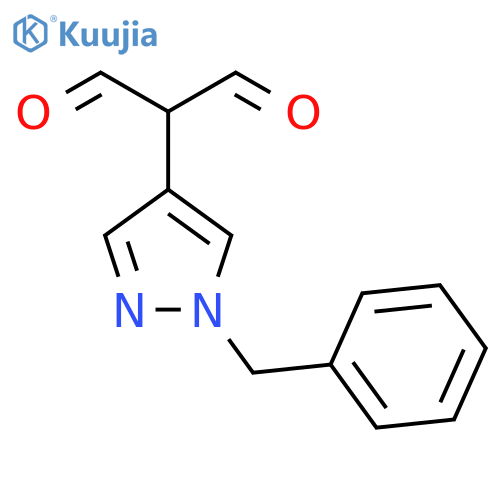 2-(1-benzyl-1H-pyrazol-4-yl)propanedial structure