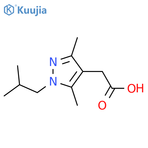 2-3,5-dimethyl-1-(2-methylpropyl)-1H-pyrazol-4-ylacetic Acid structure