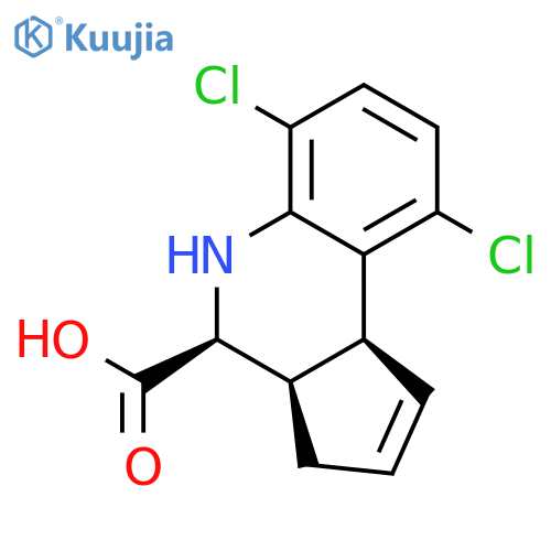 <br>(3Ar,4s,9bs)-6,9-dichloro-3a,4,5,9b-tetrahydro-3h-cyclopenta[c]quinoline-4- carboxylic acid structure