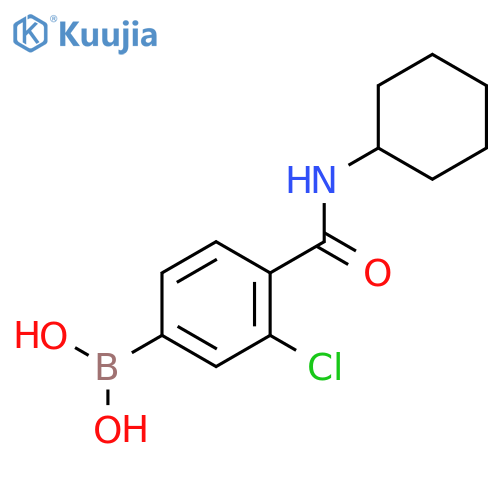 3-Chloro-4-(cyclohexylcarbamoyl)phenylboronic acid structure