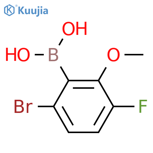 (6-Bromo-3-fluoro-2-methoxyphenyl)boronic acid structure