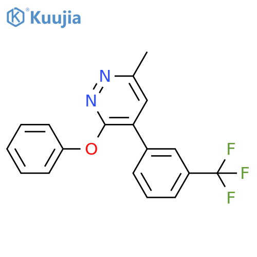 Pyridazine, 6-methyl-3-phenoxy-4-[3-(trifluoromethyl)phenyl]- structure