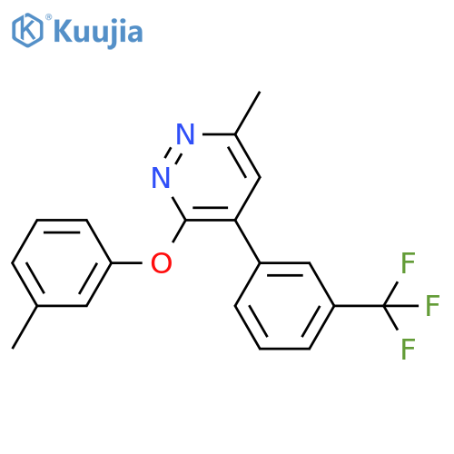 Pyridazine, 6-methyl-3-(3-methylphenoxy)-4-[3-(trifluoromethyl)phenyl]- structure