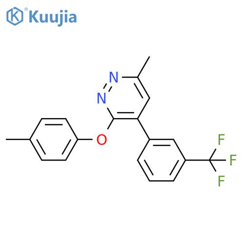 Pyridazine, 6-methyl-3-(4-methylphenoxy)-4-[3-(trifluoromethyl)phenyl]- structure