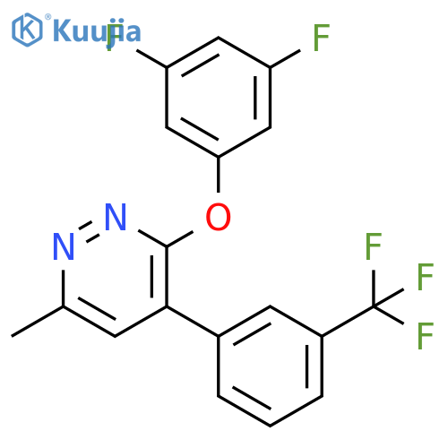 Pyridazine, 3-(3,5-difluorophenoxy)-6-methyl-4-[3-(trifluoromethyl)phenyl]- structure