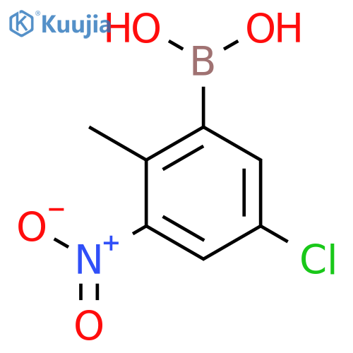 5-Chloro-2-methyl-3-nitrophenylboronic acid structure