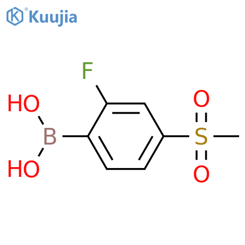 (2-fluoro-4-(methylsulfonyl)phenyl)boronic acid structure