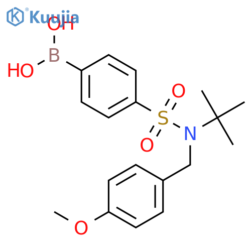 4-N-t-Butyl-N-(4-methoxybenzyl)sulfamoylphenylboronic acid structure