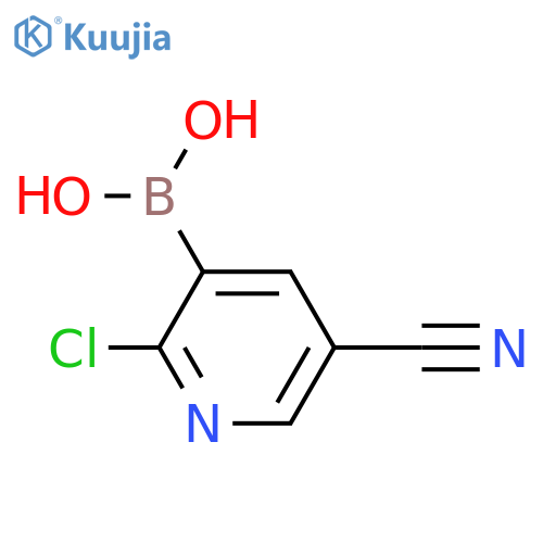(2-Chloro-5-cyanopyridin-3-yl)boronic acid structure