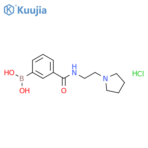(3-((2-(Pyrrolidin-1-yl)ethyl)carbamoyl)phenyl)boronic acid hydrochloride structure
