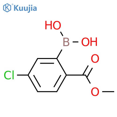 5-Chloro-2-(methoxycarbonyl)phenylboronic acid structure