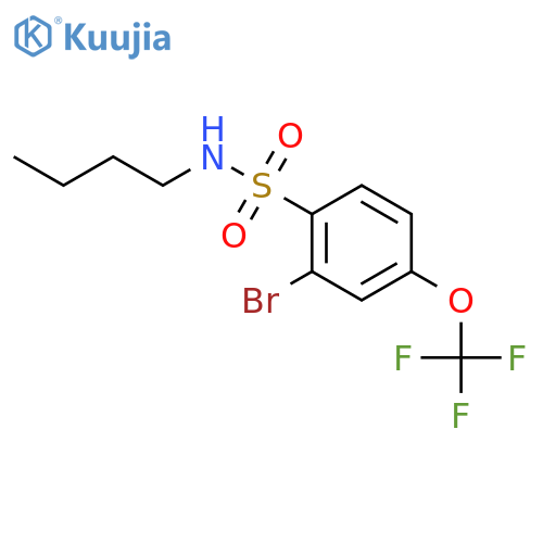 N-Butyl 2-bromo-4-trifluoromethoxybenzenesulfonamide structure