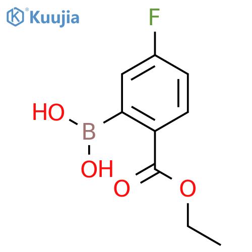 2-Ethoxycarbonyl-5-fluorophenylboronic acid structure