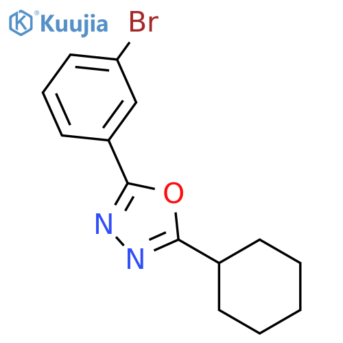 2-(3-Bromophenyl)-5-cyclohexyl-1,3,4-oxadiazole structure