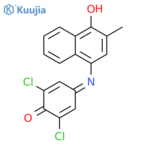 2,5-Cyclohexadien-1-one, 2,6-dichloro-4-[(4-hydroxy-3-methyl-1-naphthalenyl)imino]- structure
