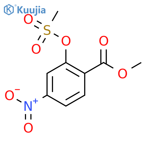 Benzoic acid, 2-[(methylsulfonyl)oxy]-4-nitro-, methyl ester structure