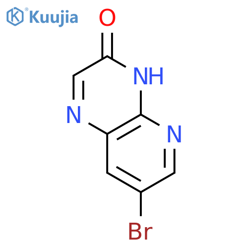 7-bromo-3H,4H-pyrido2,3-bpyrazin-3-one structure