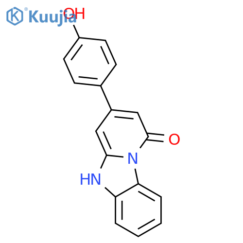 Pyrido[1,2-a]benzimidazol-1(5H)-one, 3-(4-hydroxyphenyl)- structure