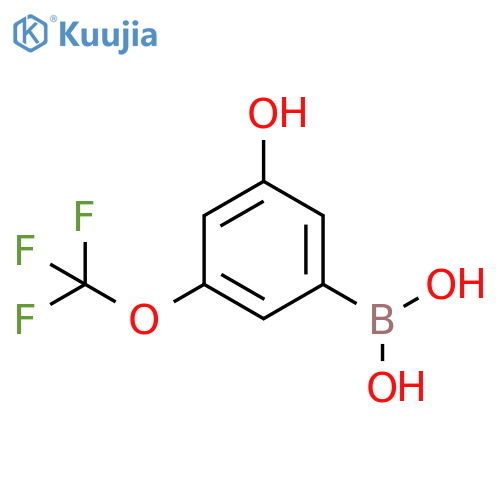 3-Hydroxy-5-(trifluoromethoxy)phenylboronic acid structure